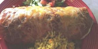 Picture of a smothered burrito
